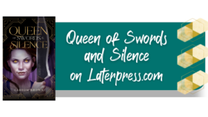 Queen of Swords and Silence on Laterpress button